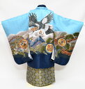 七五三 着物 男の子 袴 セット お祝い着 5歳羽織袴 フルセット 鷹に富士山 水色 販売 購入