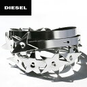 ★DIESEL ディーゼル レディース★牛革 本革 シルバー 星 スター ナローベルト レザーベルト【BOSTARS】【サイズ80〜95】【シルバー】die-l-a-80-359 《メーカー希望小売価格14,904円》