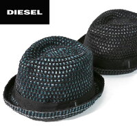 ■DIESEL ディーゼル メンズ レディース 男女兼用■微光沢 編み目 麻混 中折れハット 中折れ帽子【CUNTON】【サイズ2・3】【2カラー】die-m-a-81-246 《メーカー希望小売価格17,064円》