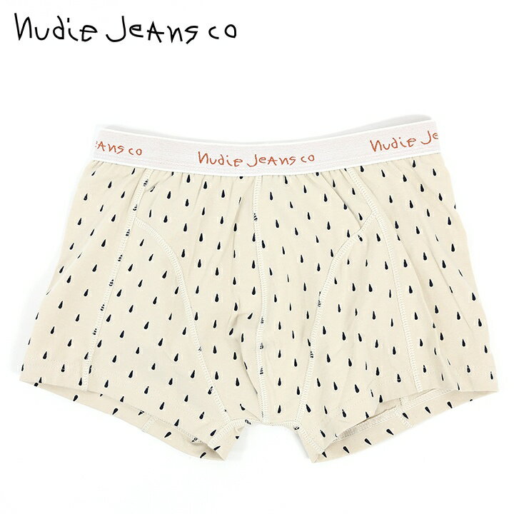 ■Nudie Jeans ヌーディージーンズ メンズ■オーガニックコットン 総柄 しずく柄 男性下着 アンダーウエア ボクサーパンツ【NJ/PU02/BOXERS】【サイズXS〜L】【アイボリー】ndj-m-a-83-724 《メーカー希望小売価格6,480円》のサムネイル