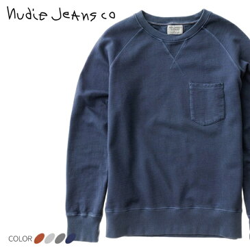 ■Nudie Jeans ヌーディージーンズ メンズ■ウォッシュ加工 オーガニックコットン 裏起毛 スウェットシャツ トレーナー【SAMUEL/WASHED】【サイズXS〜L】【4カラー】ndj-m-t-83-668 《メーカー希望小売価格20,900円》