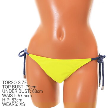 ★DIESEL ディーゼル レディース★デニム風紐 タイサイドビキニ ビーチウエア レディース水着 ビキニショーツ ビキニボトム 単品【BFPN-BRIGITTES-N】【サイズXS・S】【イエロー×エメラルドグリーン】die-l-c-a4-343 《メーカー希望小売価格7,480円》