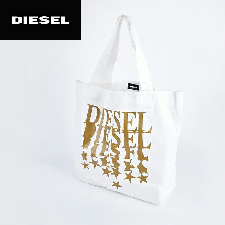 ●DIESEL KID ディーゼルキッズ●グリッターラメロゴ エコバッグ スクールバッグ レッスンバッグ トートバッグ 鞄【WILCI】【サイズUNI】【ホワイト】dik-l-a-b4-801 《メーカー希望小売価格7,590円》