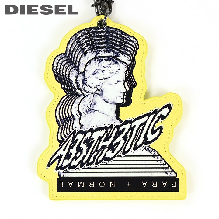 ディーゼル キーホルダー（レディース） ★DIESEL ディーゼル レディース メンズ 男女兼用★バッグチャーム キーリング キーホルダー ネームタグ【BERGAN-ETIC】【サイズUNI】【イエロー】die-l-a-c4-635 《_メーカー希望小売価格6,380円》