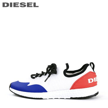 ◆DIESEL KID ディーゼルキッズ◆フェイクレースアップ メッシュ 子ども靴 男の子 女の子 スニーカー 靴【SN LOW 10 S-K YO】【日本サイズ21.0〜22.5】【ホワイト】dik-m-k-c4-802 《メーカー希望小売価格15,180円》