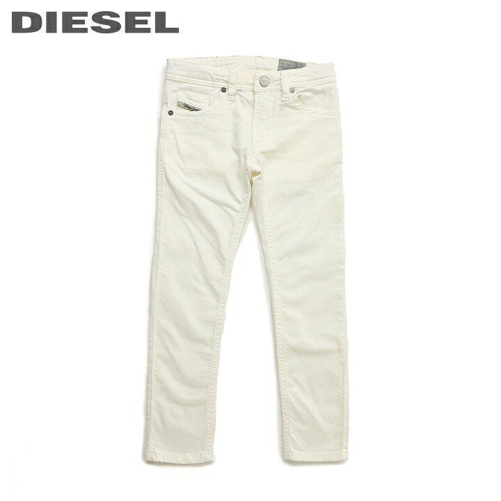 ◆DIESEL KID ディーゼルキッズ ジュニア ボーイ◆ストレッチ スリム 男の子 子ども服 スキニーパンツ【THOMMER-J】【SIZE4〜8】【ホワイト】dik-m-p-c4-322 《メーカー希望小売価格14,080円》