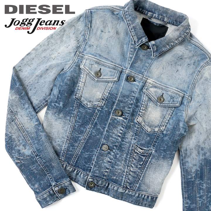 ★DIESEL ディーゼル レディース★ヴィンテージウォッシュダメージ加工 スウェットデニム ジョグジーンズ デニムジャケット【D-LIMMY-T】【サイズXS〜XL】【ミディアムインディゴ】die-l-o-c8-603 《メーカー希望小売価格53,900円》のサムネイル