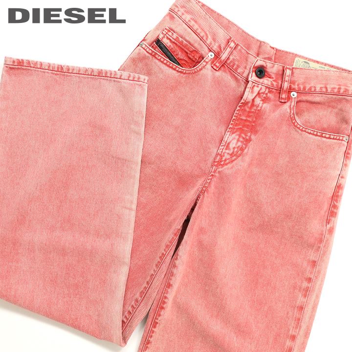 ★DIESEL ディーゼル レディース★ヴィンテージウォッシュ加工 ワイド レギュラーストレート カラーデニム ジーンズ デニム パンツ【WIDEE】【W24〜32】【L32・34】【レッド】die-l-p-c8-616 《メーカー希望小売価格31,900円》のサムネイル