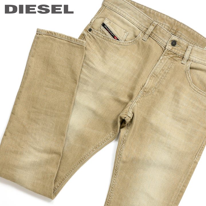 ■DIESEL ディーゼル メンズ■ヴィンテージウォッシュ加工 ストレッチ スリムスキニー カラーデニム ジーンズ デニム パンツ【THOMMER-SP】【W26〜36】【L32】【ベージュ】die-m-p-c8-550 《メーカー希望小売価格30,800円》