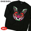 ディーゼル ■DIESEL ディーゼル メンズ■ダメージ加工 グラフィックニットパッチ 長袖 プルオーバー ニットセーター【K-CV-PATCH】【サイズM・L】【ブラック】die-m-t-c8-105 die-m-t-c8-403《メーカー希望小売価格42,900円》