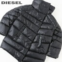 ●DIESEL KID ディーゼルキッズ ジュニア ガール●リアルダウン ナイロン 子ども服 女の子 ダウンコート【JHERMA】【SIZE4〜8】【ブラック】dik-l-o-c8-201 《メーカー希望小売価格40,480円》