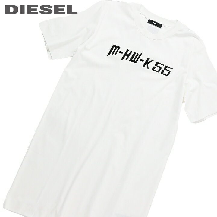 ★DIESEL ディーゼル レディース★フロント刺繍 半袖コットンワンピース【D-FELIXER】【サイズXXS〜M】【ホワイト】die-l-t-c8-096 《メーカー希望小売価格18,480円》のサムネイル