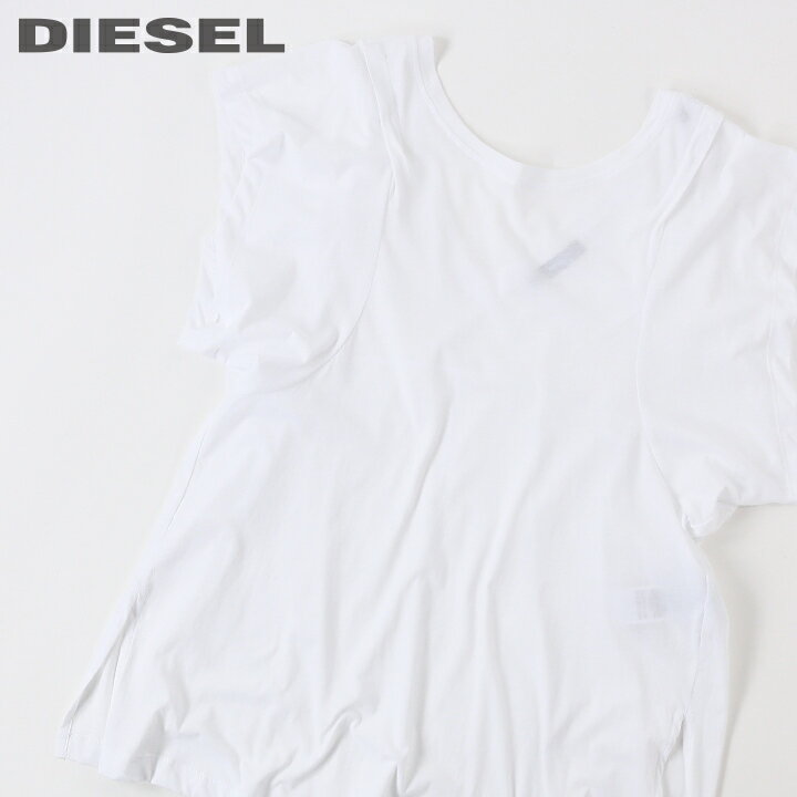 ★DIESEL ディーゼル レディース★ライトコットン 半袖 ジャージートップスカットソー【T-SUHU】【サイズXXS〜L】【ホワイト】die-l-t-c8-237 《メーカー希望小売価格17 380円》