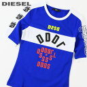 ★DIESEL ディーゼル レディース★プリント 刺繍 ストレッチ コットン 半袖Tシャツ カットソー【T-HEIA-B】【サイズXXS〜L】【ブルー】die-l-t-c8-260 《メーカー希望小売価格23 100円》