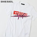 ★DIESEL ディーゼル レディース★ロゴ プリント コットン ラウンドネック 半袖Tシャツ カットソー【T-SILY-ZC】【サイズXXS〜XL】【ホワイト】die-l-t-c8-305 《メーカー希望小売価格9 680円》