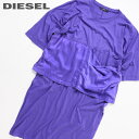 ★DIESEL ディーゼル レディース★シルク切替 レイヤードデザイン ルーズシルエット 五分袖 Tシャツワンピース【T-TUCSON】【サイズXXS】【パープル】die-l-t-d4-161 《メーカー希望小売価格41 8…