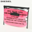 ディーゼル ★DIESEL ディーゼル レディース★ふわモコフェイクファーポーチインポーチ取り外し可 コスメポーチ 小物入れ クリアポーチ【BRELINDA】【サイズUNI】【クリア×ピンク】die-l-a-d4-772 《_メーカー希望小売価格9,680円》