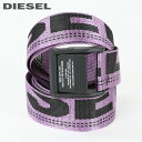 ■DIESEL ディーゼル メンズ■無段階調整 ロゴ スライドバックルベルト【B-MASER】【サイズ100】【パープル】die-m-a-d4-701 《_メーカー希望小売価格12,980円》