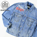 ■DIESEL ディーゼル メンズ■GR8(グレイト)コラボ ROGIC ロゴ コットン デニムジャケット【D8.8-RO-JK01】【サイズM〜XXL】【ミディアムインディゴ】die-m-o-d8-901 《メーカー希望小売価格59,400円》