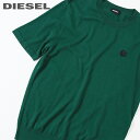 ディーゼル ■DIESEL ディーゼル メンズ■シルク混 コットンニット サマーニット 半袖 ニットセーター【K-CROFT-SS】【サイズXS〜M】【グリーン】die-m-t-d8-108 《メーカー希望小売価格27,500円》