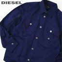 ディーゼル ■DIESEL ディーゼル メンズ■ジップポケット ナイロン切替 長袖 コットンシャツ【S-AUSTIN】【サイズXS〜M】【ネイビー】die-m-t-d8-156 《メーカー希望小売価格27,500円》