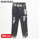 ★DIESEL ディーゼル レディース★スプラッシュブリーチ加工 ストレッチ スリム ジーンズ デニム パンツ【BABHILA-SP5】【W25】【L32】【ブラック系】die-l-p-e4-319 die-l-p-e4-318《メーカー希望小売価格35,200円》