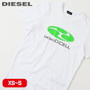 ■DIESEL ディーゼル メンズ■プリント クルーネック 半袖Tシャツ カットソー【T-DIEGOS-K40】【サイズXS・S】【ホワイト】die-m-t-e4-427 die-m-t-e4-428《メーカー希望小売価格7,700円》