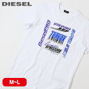 ■DIESEL ディーゼル メンズ■フロントプリント クルーネック コットン 半袖Tシャツ カットソー【T-DIEGOS-K38】【サイズM・L】【ホワイト】die-m-t-e4-437 die-m-t-e4-436《メーカー希望小売価格7,700円》