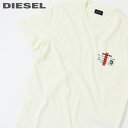 ■DIESEL ディーゼル メンズ■ロゴプリント コットン アンダーウェア 半袖Tシャツ カットソー【UMLT-DIEGOS】【サイズXS・S】【アイボリー】die-m-i-e4-824 《_メーカー希望小売価格6,380円》