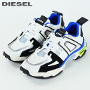 ■DIESEL ディーゼル メンズ■異素材ミックス レースアップ ローカット ダッドスニーカー 靴【S-KIPPER LOW TREK II】【日本サイズ26.5 27.0】【スターホワイト×インペリアルブルー】die-m-k-e4-006 《_メーカー希望小売価格37,400円》