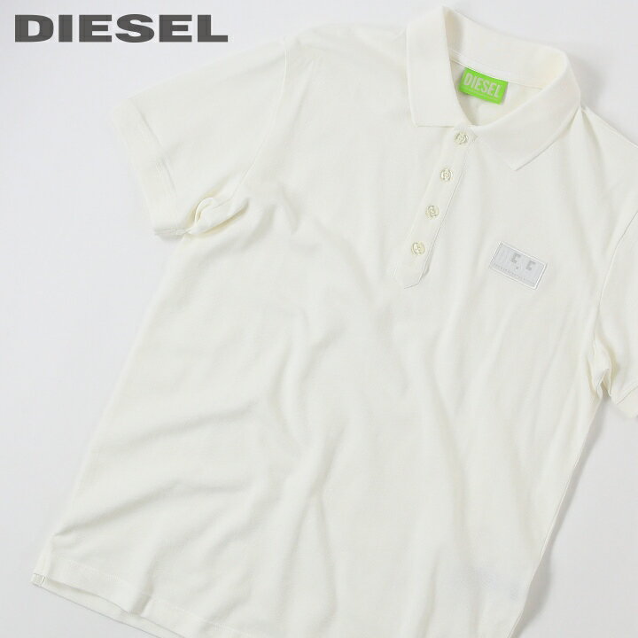 ■DIESEL ディーゼル メンズ■サスティナブル グリーンレーベル 鹿の子 コットン 半袖ポロシャツ【T-WEET-E1】【サイズXS 3XL】【1サイズ程大きめのサイズ感】【アイボリー】die-m-t-e4-234 《メーカー希望小売価格19,800円》