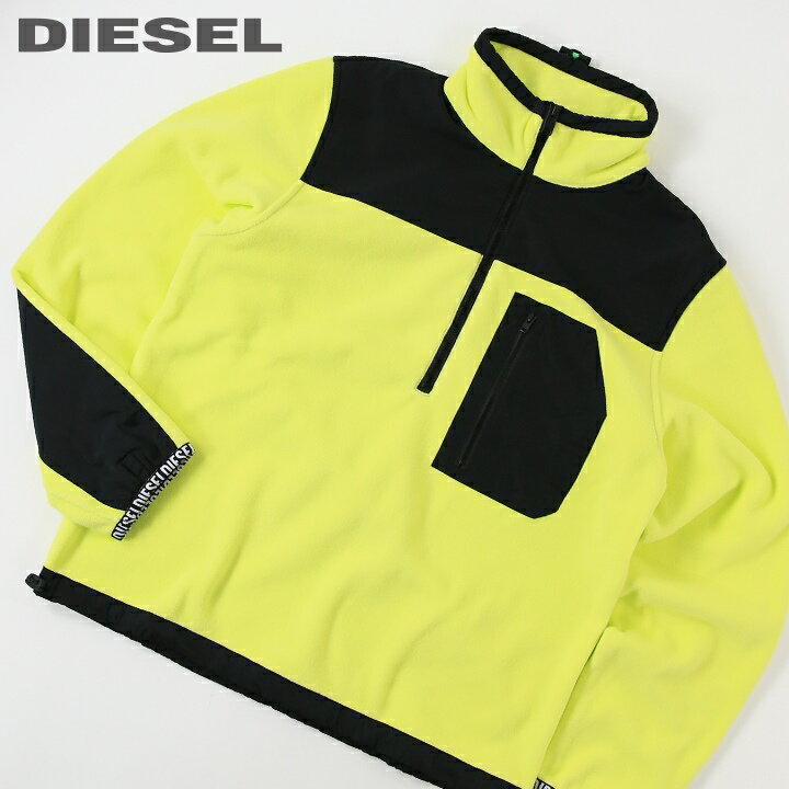 ■DIESEL ディーゼル メンズ レディース 男女兼用■ハーフジップ 切替 長袖 プルオーバースウェット【S-TRAIL】【サイズXS〜XXL】【1サイズ程大きめのサイズ感】【イエロー】die-m-t-e8-415 《メーカー希望小売価格27,500円》のサムネイル