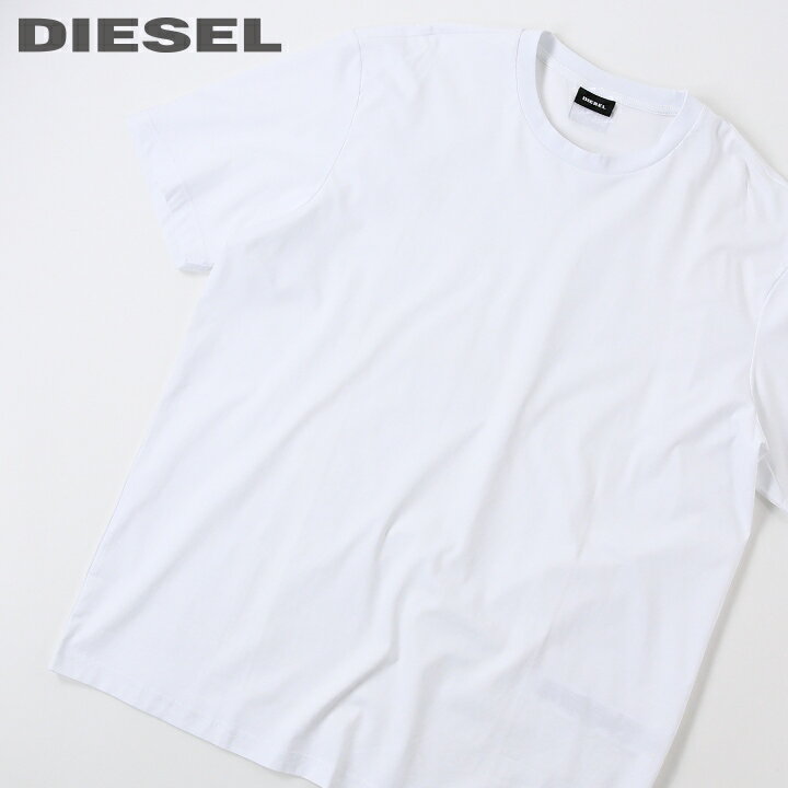 ■DIESEL ディーゼル メンズ■ポリジン・バイラルオフ 無地 シンプル コットン 半袖Tシャツ カットソー【T-JUST-VO】【サイズXXL・3XL】【1サイズ程大きめのサイズ感】【ホワイト】die-m-t-e8-504 《メーカー希望小売価格19,800円》