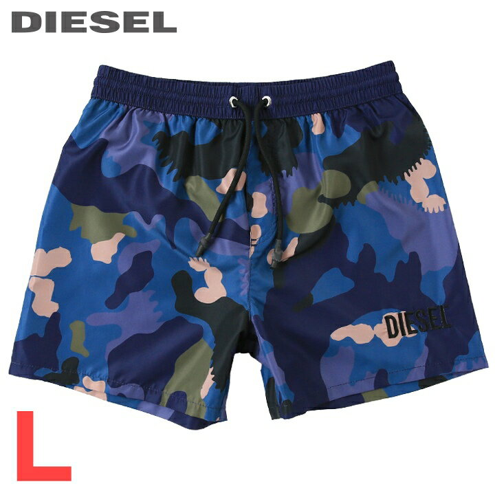 ■DIESEL ディーゼル メンズ■カモフラ柄 メンズ水着 男性水着 ショートトランクス サーフパンツ 海パン ビーチウェア スイムウェア【BMBX WAVE 2.017】【サイズL】【ネイビー系】die-m-c-e8-c04 《_メーカー希望小売価格14,080円》