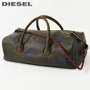 ■DIESEL ディーゼル メンズ■牛革 本革 ワックス加工スウェード トラベルボストンバッグ 鞄【PULT】【サイズUNI】【ブラウン】die-m-a-f0-802 《_メーカー希望小売価格57,200円》