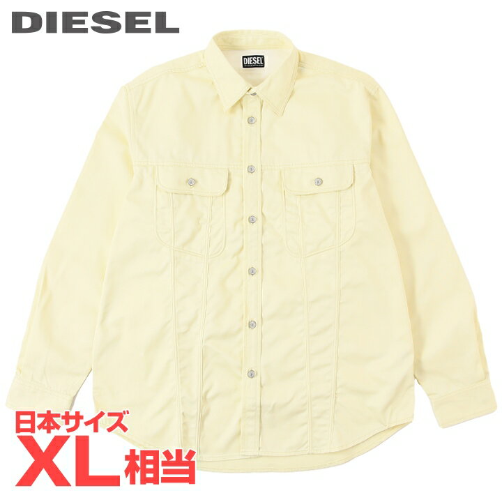 【エントリーでポイント5倍！】■DIESEL ディーゼル メンズ■フラップポケット フロントボタン 厚手 長袖..