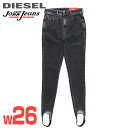 ★DIESEL ディーゼル レディース★ウォッシュ加工 ストレッチ スキニー トレンカ スウェットデニム ジョグジーンズ デニム【D-SLANDY-G-NE】【W26】【ブラック】die-l-p-f4-87k 《メーカー希望小売価格35,200円》(4)