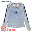 ■DIESEL ディーゼル メンズ レディース 男女兼用■ヘンリーネック ストレッチ 長袖 プルオーバーデニムシャツ【D-AEMON-FS】【サイズL】【インデ...