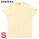 ■DIESEL ディーゼル メンズ■ワンポイントオーバルDロゴ ダイトリートメント 半袖ポケットTシャツ カットソー【T-WORKY-DOV-PE】【サイズS】【サンドベージュ】die-m-t-f4-43k 《メーカー希望小売価格17,600円》