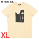 ■DIESEL ディーゼル メンズ■グラフィックプリント コットン 半袖Tシャツ カットソー【T-DIEGOR-C2】【サイズXL】【サンドベージュ】die-m-t-f4-45c 《メーカー希望小売価格17,600円》