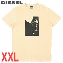 ■DIESEL ディーゼル メンズ■グラフィックプリント コットン 半袖Tシャツ カットソー【T-DIEGOR-C2】【サイズXXL】【サンドベージュ】die-m-t-f4-45d 《メーカー希望小売価格17,600円》