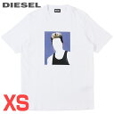 ■DIESEL ディーゼル メンズ■グラフィックプリント コットン 半袖Tシャツ カットソー【T-JUST-C2】【サイズXS】【ホワイト】die-m-t-f4-460 《メーカー希望小売価格13,200円》