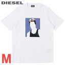 ■DIESEL ディーゼル メンズ■グラフィックプリント コットン 半袖Tシャツ カットソー【T-JUST-C2】【サイズM】【ホワイト】die-m-t-f4-462 《メーカー希望小売価格13,200円》