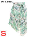 ★DIESEL ディーゼル レディース★アシンメトリー シフォンレイヤースカート【CL-O-RUBINO】【サイズS】【グリーン系】die-l-s-f4-932 《メーカー希望小売価格49,500円》(4)