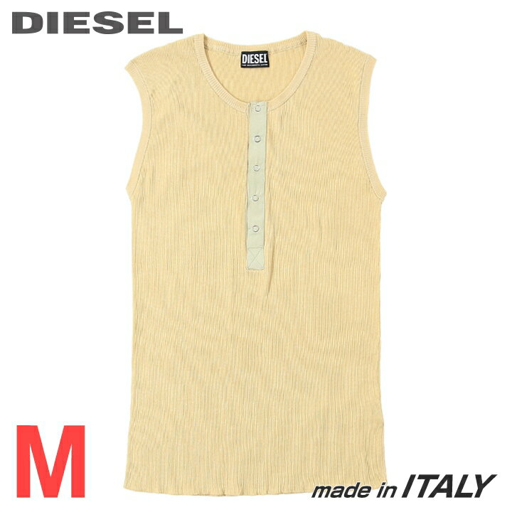 ■DIESEL ディーゼル メンズ■スウェードタッチ ヘンリーネック スリムフィット サマーニットタンクトップ【K-CAMBRIDGE】【サイズM】【ベージュ】die-m-t-f4-22h 《メーカー希望小売価格46,200円》