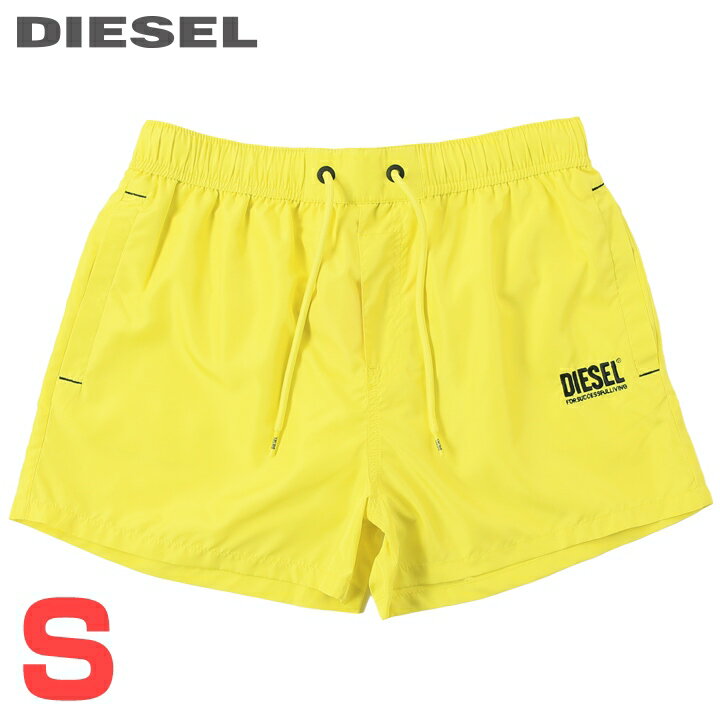 【30%OFFクーポンあり】■DIESEL ディーゼル メンズ■ロゴ刺繍 メンズ水着 男性水着 ショートトランクス サーフパンツ 海パン ビーチウェア スイムウェア【BMBX-SANDYNEW】【サイズS】【イエロー】die-m-c-f4-c08 《_メーカー希望小売価格11,880円》