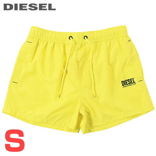 【30%OFFクーポンあり】■DIESEL ディーゼル メンズ■ロゴ刺繍 メンズ水着 男性水着 ショートトランクス サーフパンツ 海パン ビーチウェア スイムウェア【BMBX-SANDYNEW】【サイズS】【イエロー】die-m-c-f4-c08 《_メーカー希望小売価格11,880円》