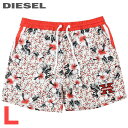■DIESEL ディーゼル メンズ■ボタニカル総柄 メンズ水着 男性水着 ショートトランクス サーフパンツ 海パン ビーチウェア スイムウェア【BMBX-CAYBAY】【サイズL】【アイボリー×レッド】die-m-c-f4-c12 《_メーカー希望小売価格17,380円》(4)