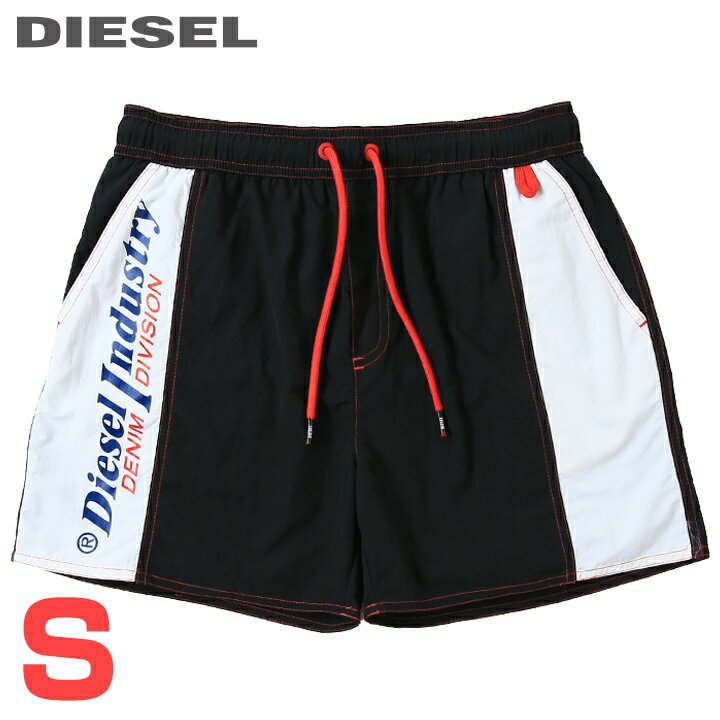 ■DIESEL ディーゼル メンズ■ロゴプリント メンズ水着 男性水着 ショートトランクス サーフパンツ 海パン ビーチウェア スイムウェア【BMBX-CAYBAY】【サイズS】【ブラック】die-m-c-f4-c18 《_メーカー希望小売価格14,080円》
