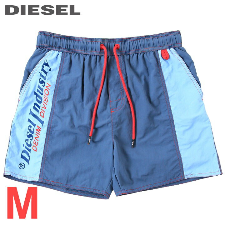 ■DIESEL ディーゼル メンズ■ロゴプリント メンズ水着 男性水着 ショートトランクス サーフパンツ 海パン ビーチウェア スイムウェア【BMBX-CAYBAY】【サイズM】【ブルーグレー】die-m-c-f4-c1e 《_メーカー希望小売価格14,080円》